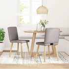 Dining chairs swivel 2 pcs fabric taupe