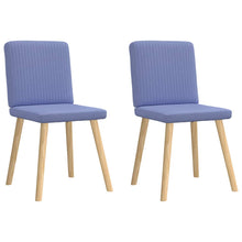 Eetkamerstoelen 2 st stof jeansblauw