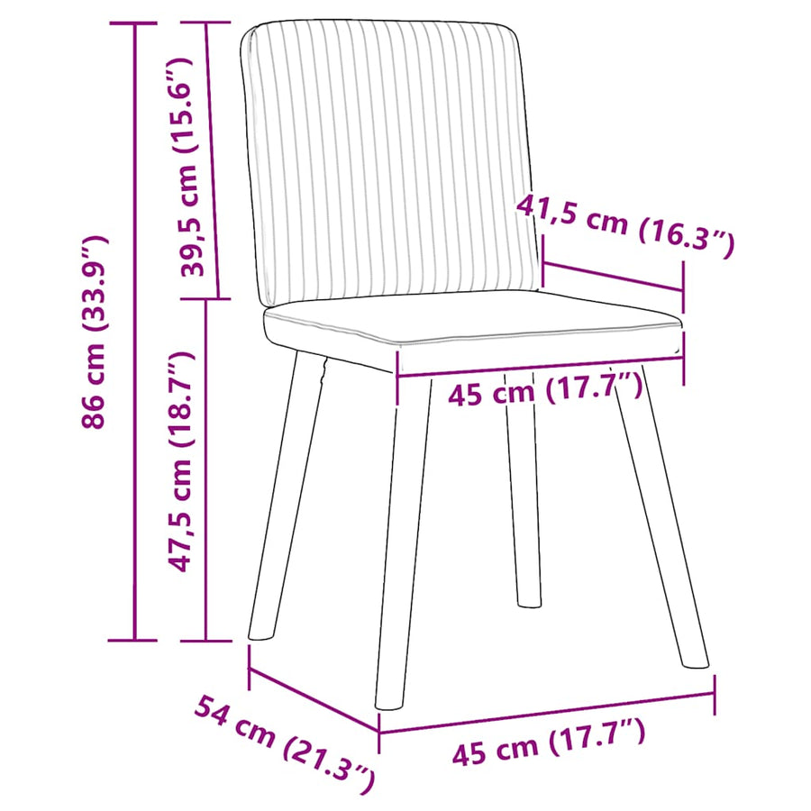 Eetkamerstoelen 2 st stof jeansblauw