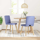 Dining chairs 2 pc fabric denim blue