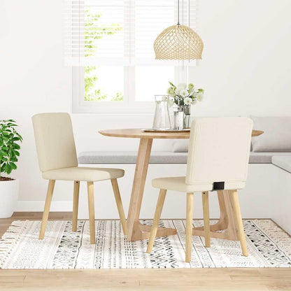 Eetkamerstoelen 2 st linnen