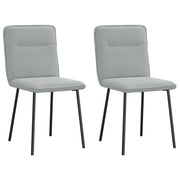 Dining chairs 2 pcs velvet light grey