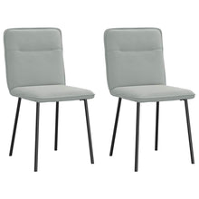 Eetkamerstoelen 2 st fluweel lichtgrijs