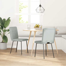 Eetkamerstoelen 2 st fluweel lichtgrijs