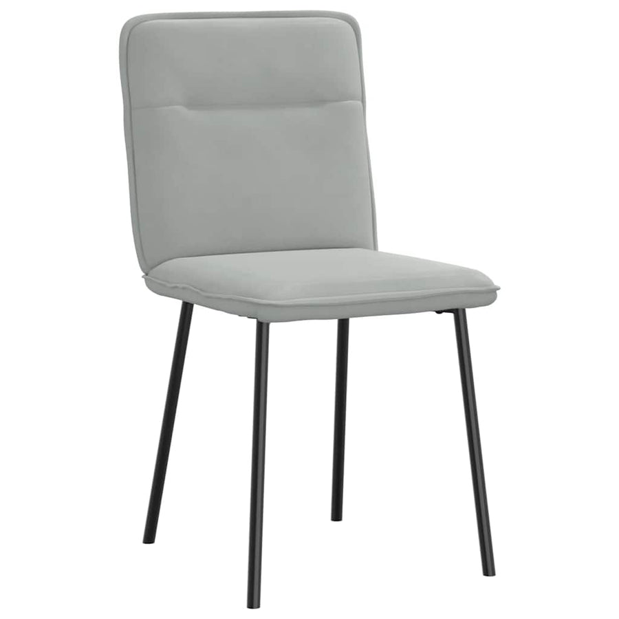 Eetkamerstoelen 2 st fluweel lichtgrijs