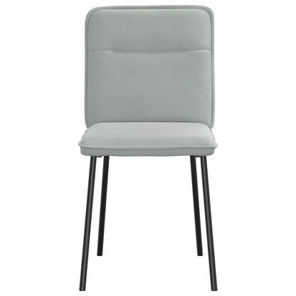 Eetkamerstoelen 2 st fluweel lichtgrijs