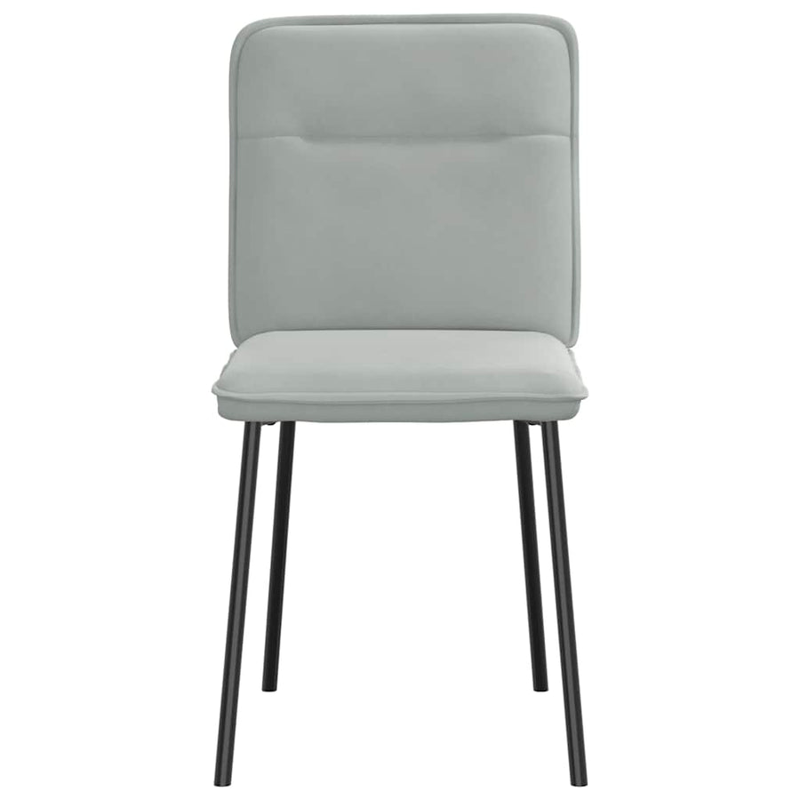 Eetkamerstoelen 2 st fluweel lichtgrijs