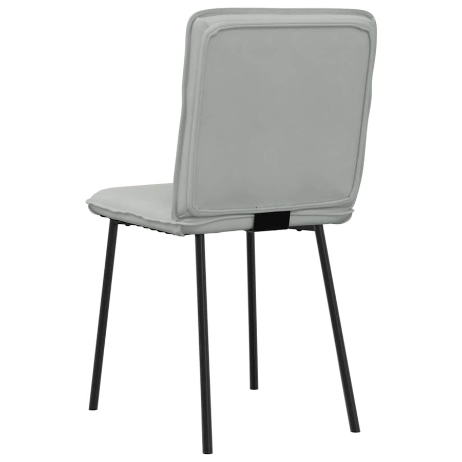 Eetkamerstoelen 2 st fluweel lichtgrijs