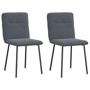 Dining chairs 2 pcs velvet dark grey