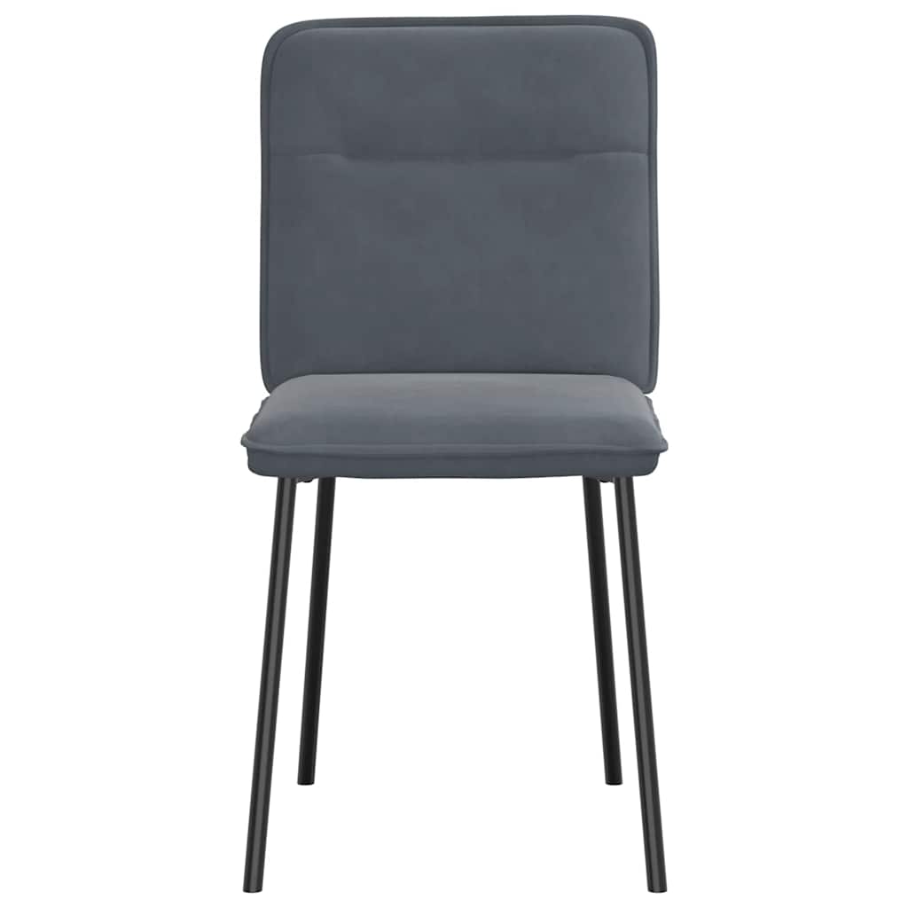 Eetkamerstoelen 2 st fluweel donkergrijs