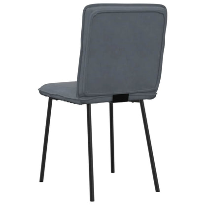 Eetkamerstoelen 2 st fluweel donkergrijs