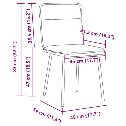 Eetkamerstoelen 2 st fluweel donkergrijs