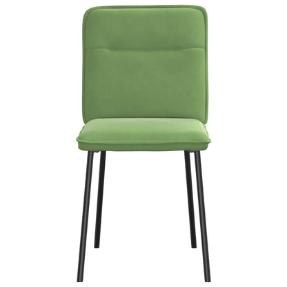 Eetkamerstoelen 2 st fluweel lichtgroen