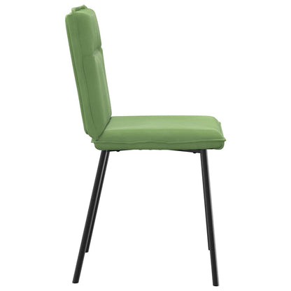 Eetkamerstoelen 2 st fluweel lichtgroen