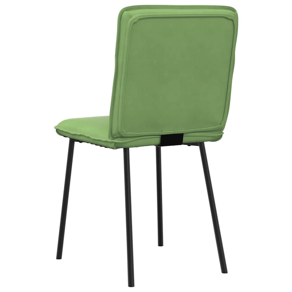 Eetkamerstoelen 2 st fluweel lichtgroen
