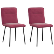 Dining chairs 2 pcs velvet wine red
