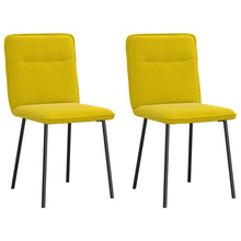 Eetkamerstoelen 2 st fluweel geel