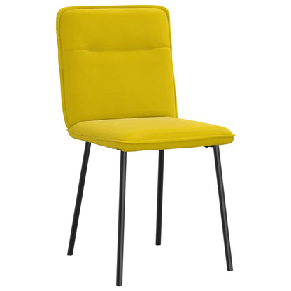 Eetkamerstoelen 2 st fluweel geel