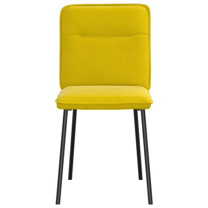 Eetkamerstoelen 2 st fluweel geel