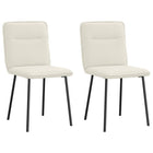 Eetkamerstoelen 2 st fluweel crèmekleurig 45x54x83 cm