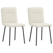 Dining Chairs 2 pcs Velvet Cream