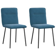Dining chairs 2 pcs velvet blue
