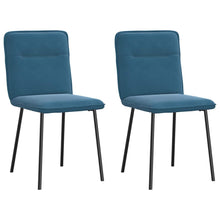 Eetkamerstoelen 2 st fluweel blauw