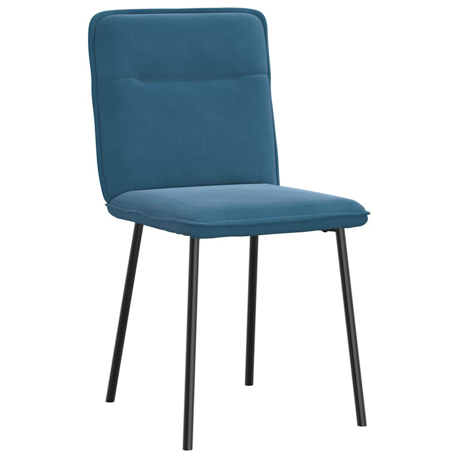 Eetkamerstoelen 2 st fluweel blauw