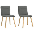 Eetkamerstoelen 2 st donkergrijs stof 45x54x86 cm