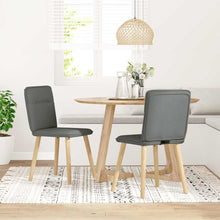 Eetkamerstoelen 2 st stof donkergrijs
