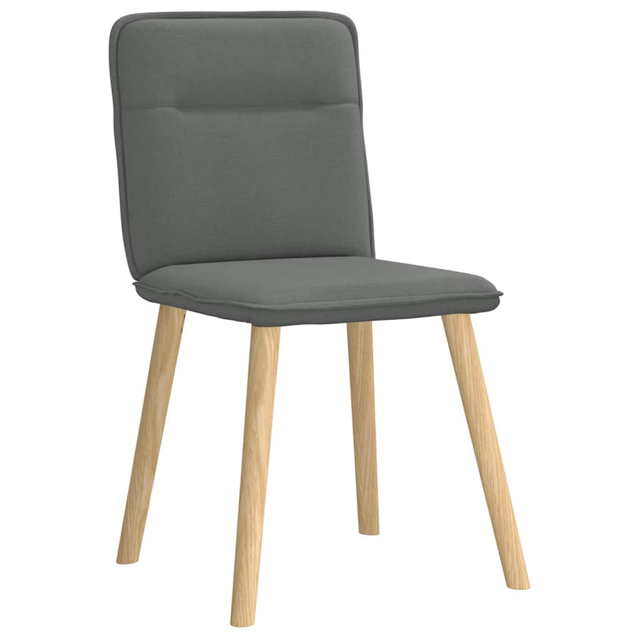Eetkamerstoelen 2 st stof donkergrijs