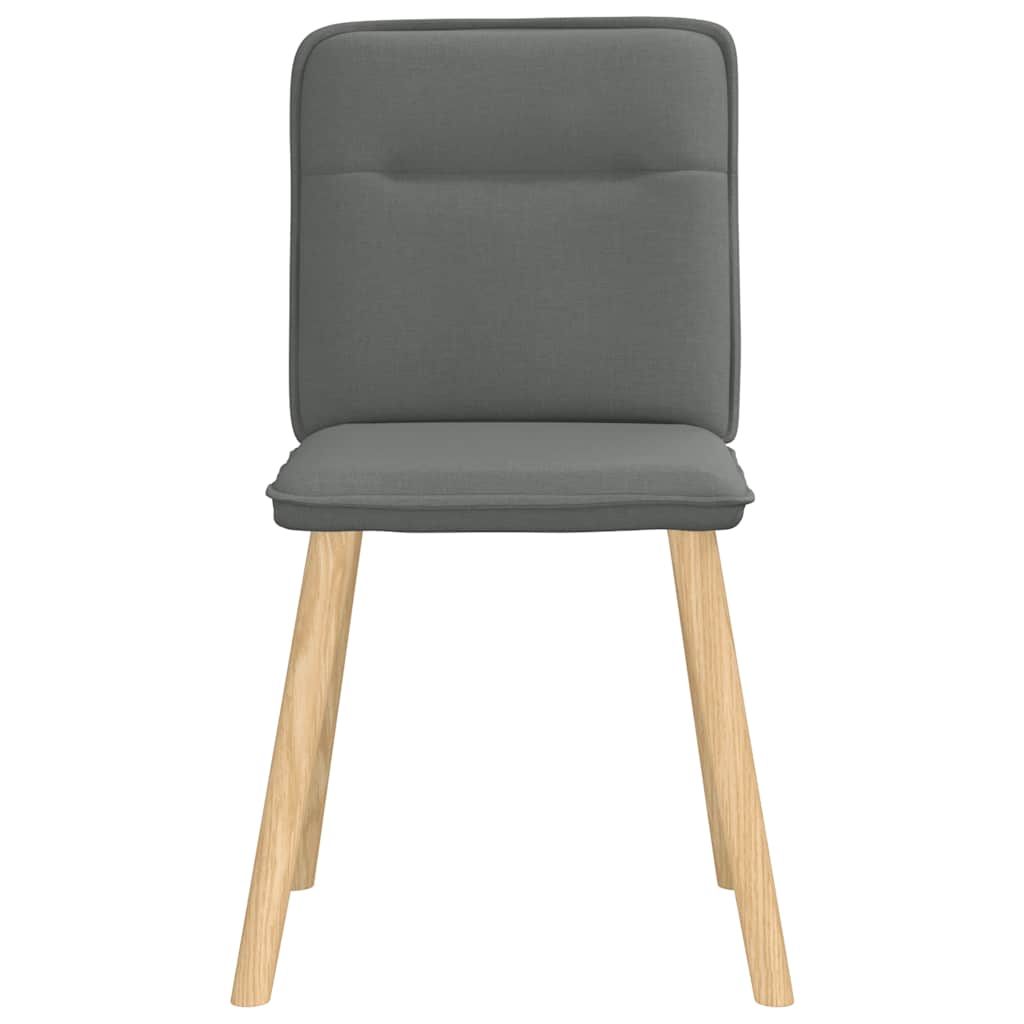 Eetkamerstoelen 2 st stof donkergrijs