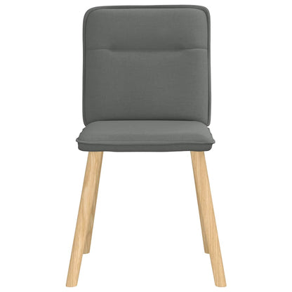 Eetkamerstoelen 2 st stof donkergrijs
