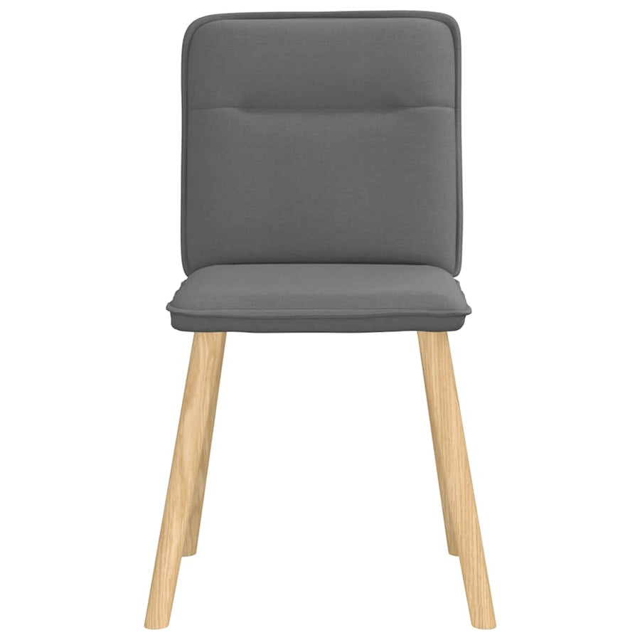 Eetkamerstoelen 2 st stof donkergrijs