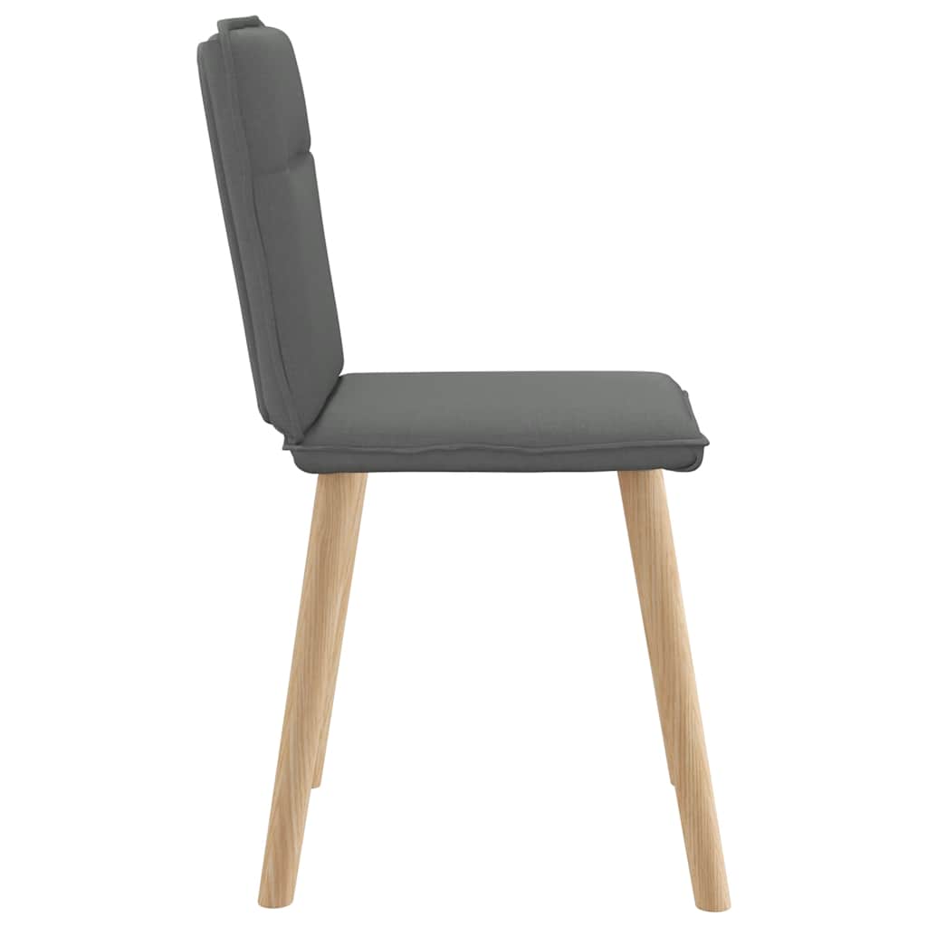 Eetkamerstoelen 2 st stof donkergrijs