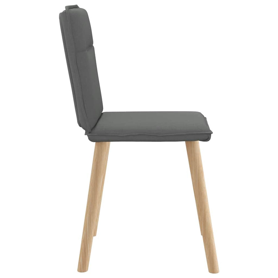 Eetkamerstoelen 2 st stof donkergrijs