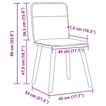 Eetkamerstoelen 2 st stof donkergrijs