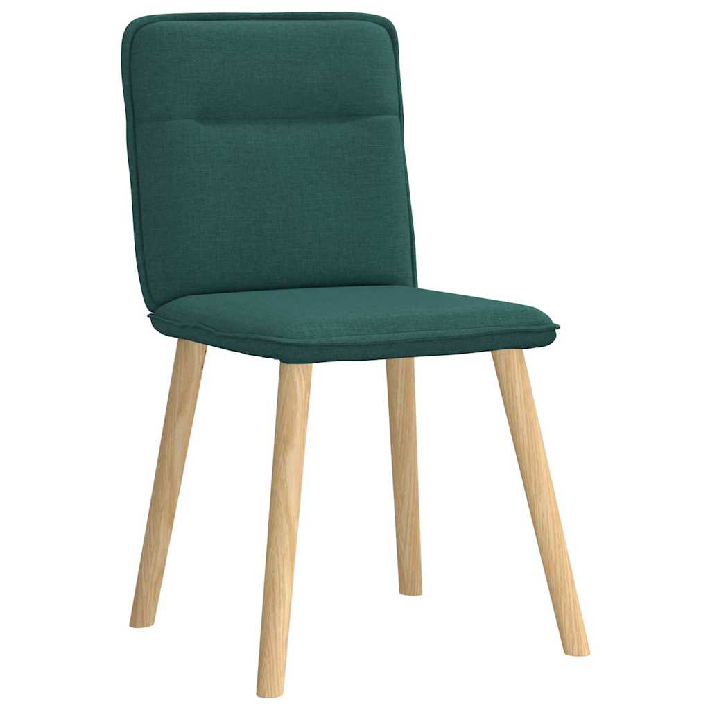 Eetkamerstoelen 2 st stof donkergroen