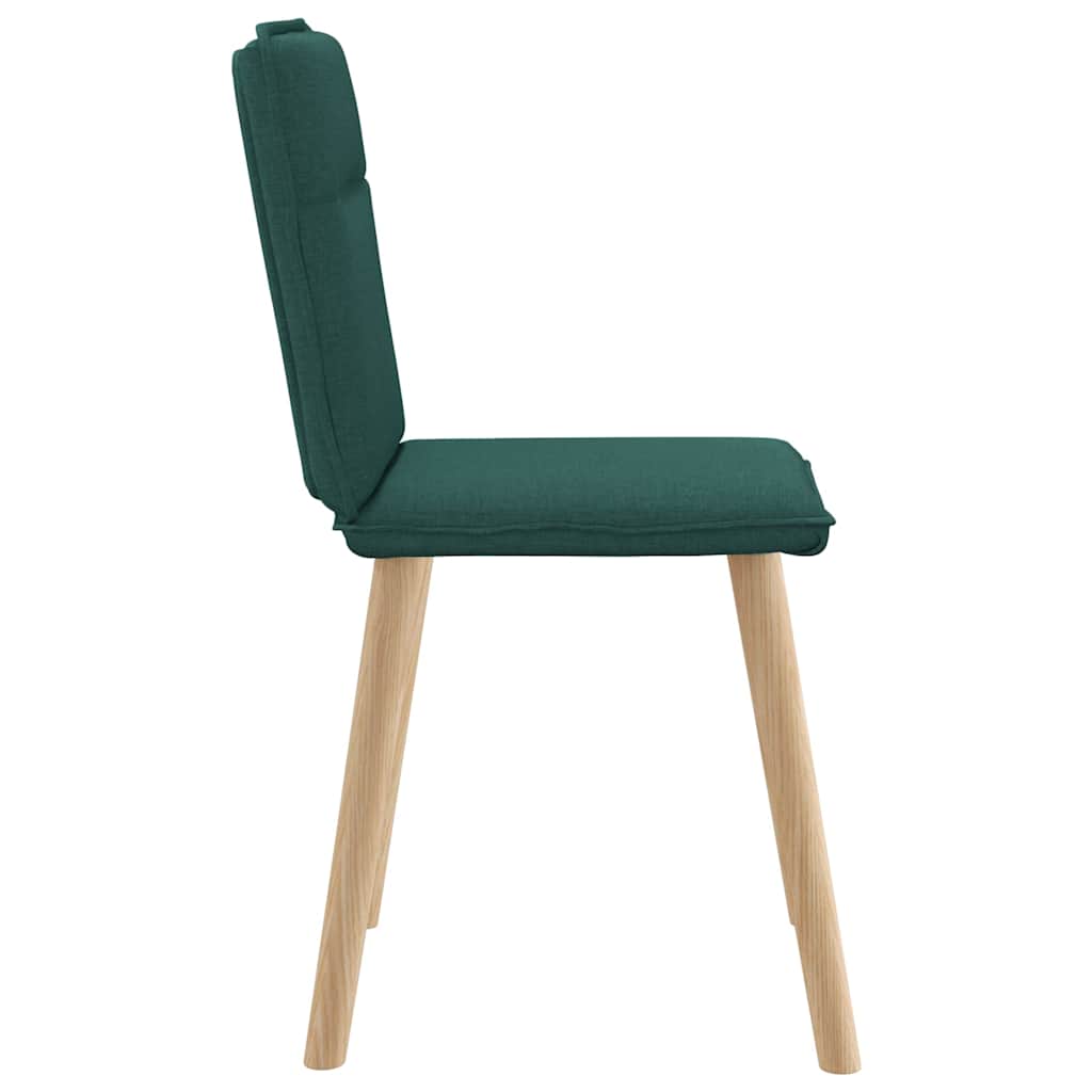 Eetkamerstoelen 2 st stof donkergroen