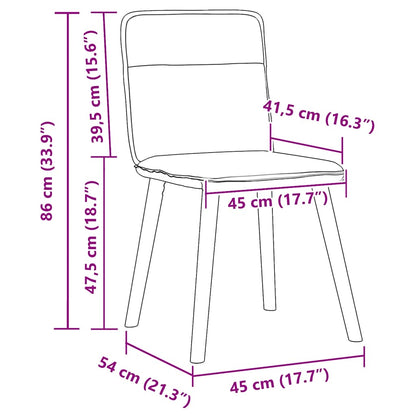 Eetkamerstoelen 2 st stof blauw