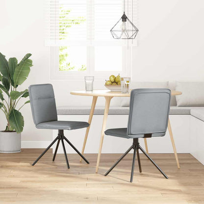 Eetkamerstoelen 2 st stof lichtgrijs
