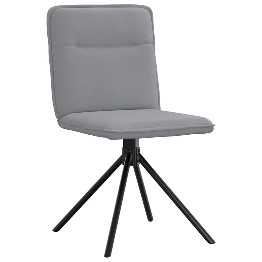 Eetkamerstoelen 2 st stof lichtgrijs
