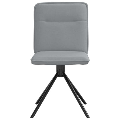 Eetkamerstoelen 2 st stof lichtgrijs