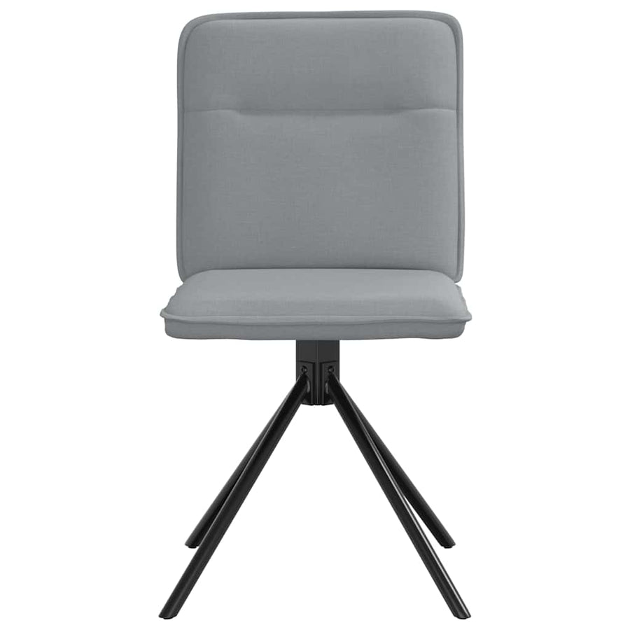 Eetkamerstoelen 2 st stof lichtgrijs