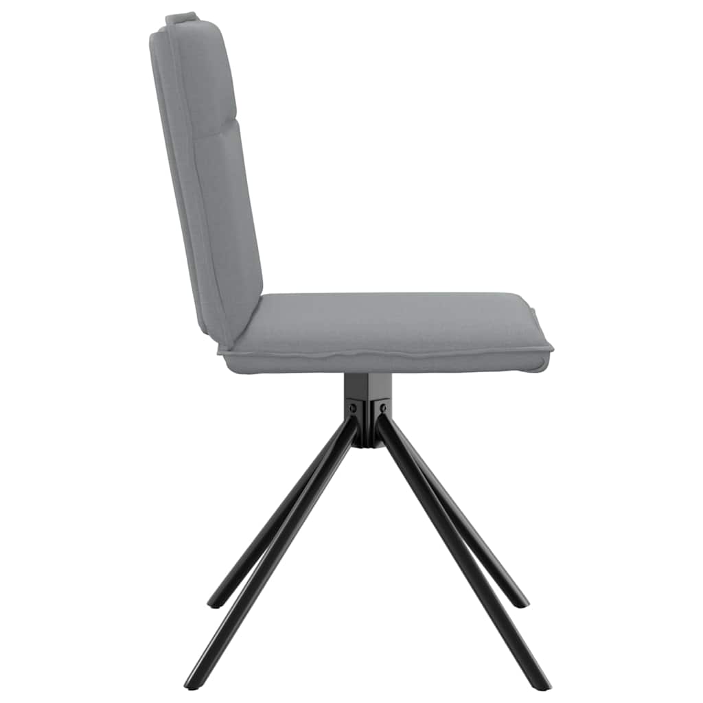 Eetkamerstoelen 2 st stof lichtgrijs