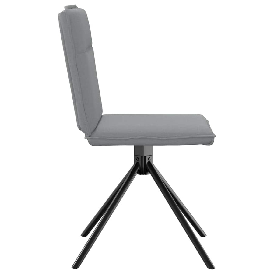 Eetkamerstoelen 2 st stof lichtgrijs