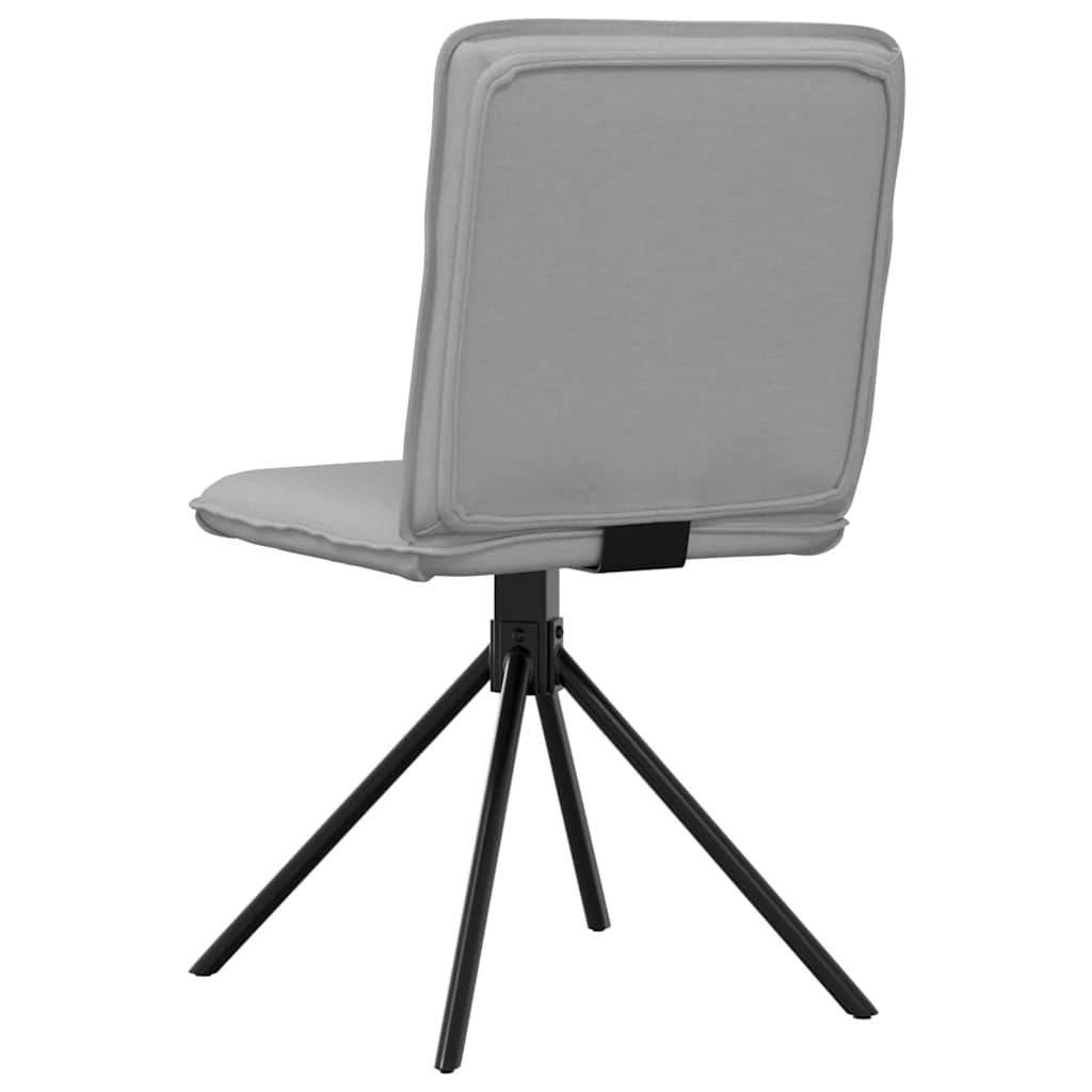 Eetkamerstoelen 2 st stof lichtgrijs