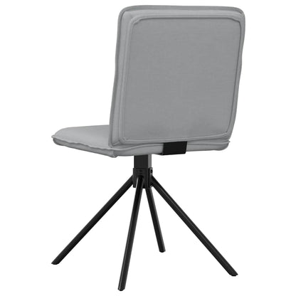 Eetkamerstoelen 2 st stof lichtgrijs