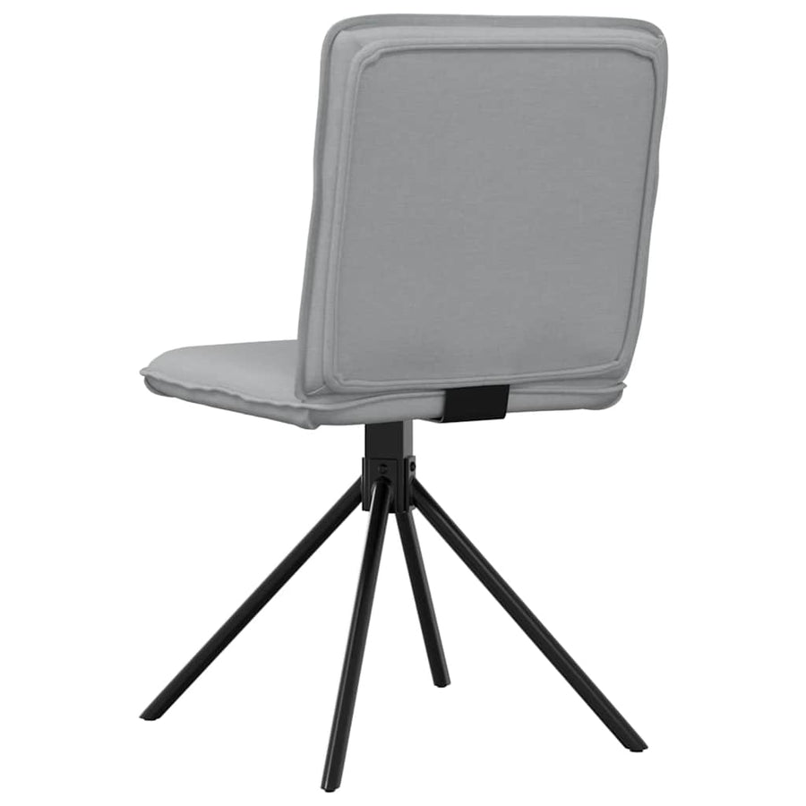 Eetkamerstoelen 2 st stof lichtgrijs