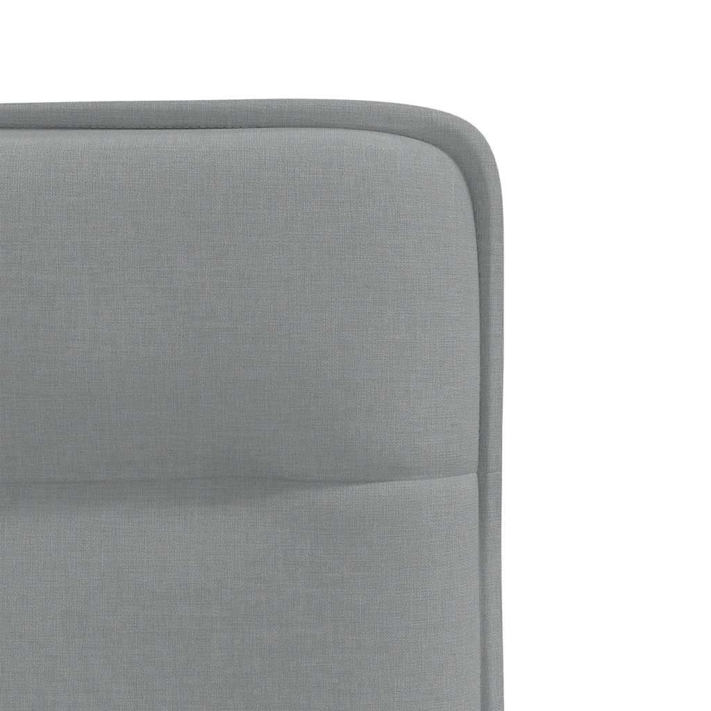 Eetkamerstoelen 2 st stof lichtgrijs
